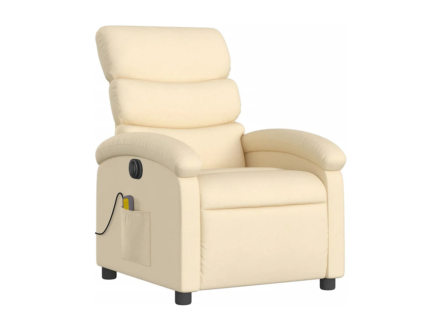 Sillón reclinable de masaje eléctrico tela color crema YOE23250