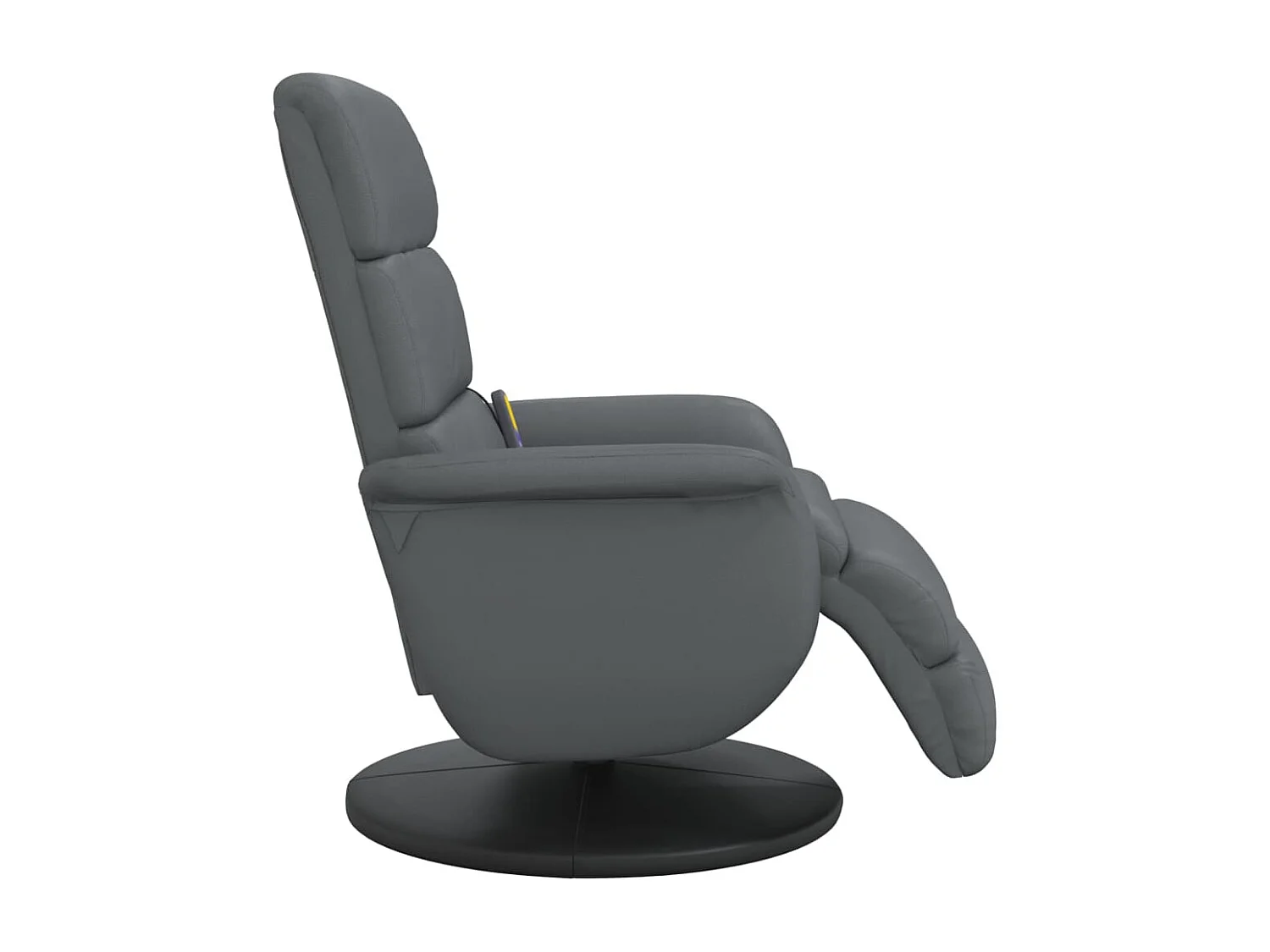 Sillón reclinable de masaje con reposapiés cuero sintético gris YOE33893