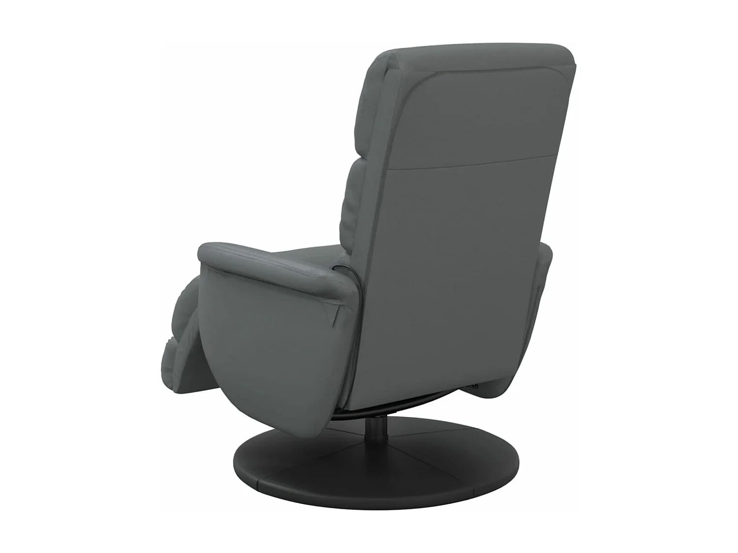 Sillón reclinable de masaje con reposapiés cuero sintético gris YOE33893