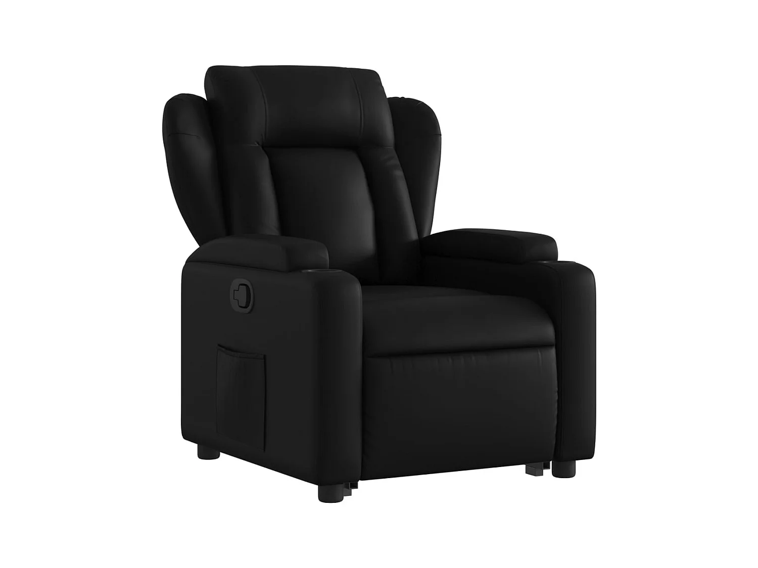 Relaxsessel | Fernsehsessel mit Aufstehhilfe Schwarz Kunstleder -gkd169962