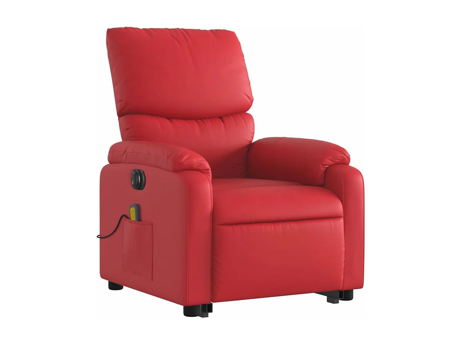 Sillón de masaje elevable eléctrico cuero artificial rojo YOE79195
