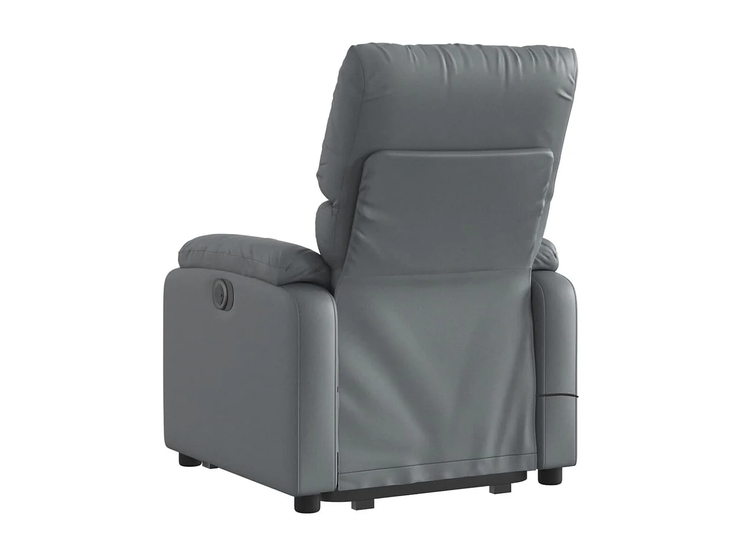 Fauteuil inclinable de massage électrique gris similicuir REO33881