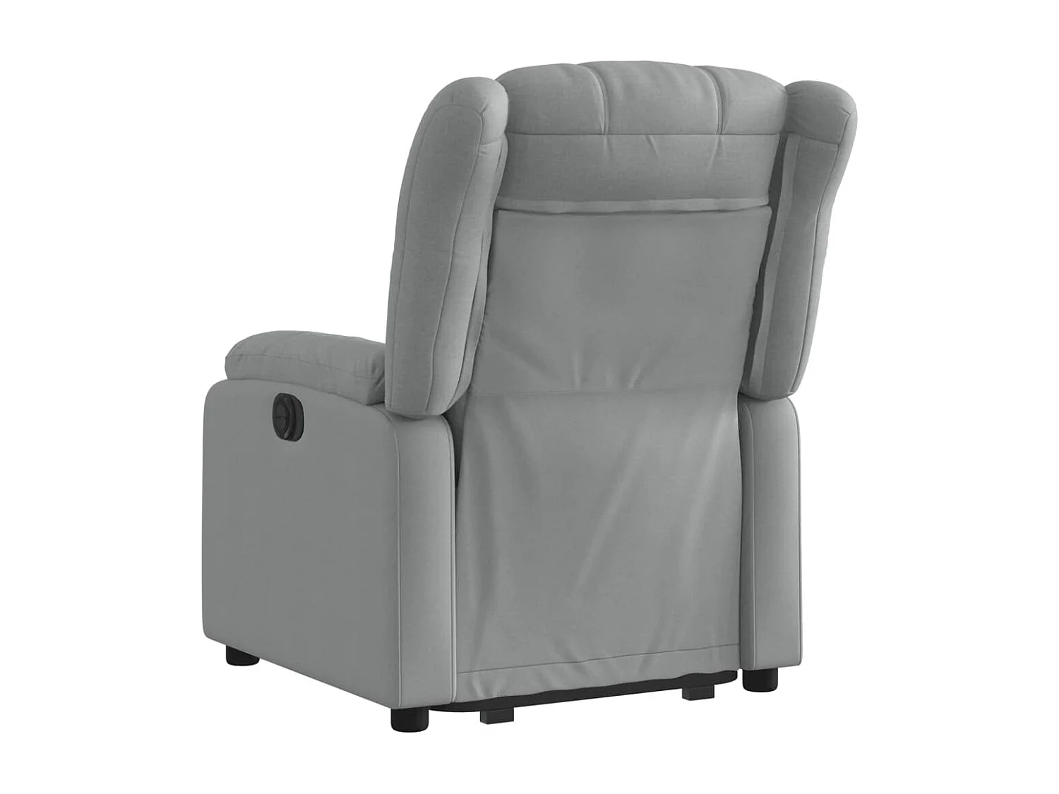 Fauteuil inclinable électrique gris clair tissu REO59556