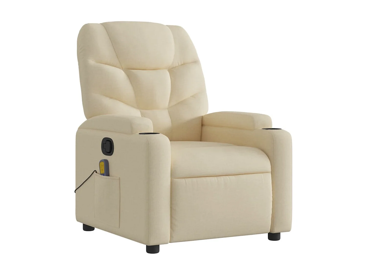 Fauteuil de massage inclinable Crème Tissu REO45781