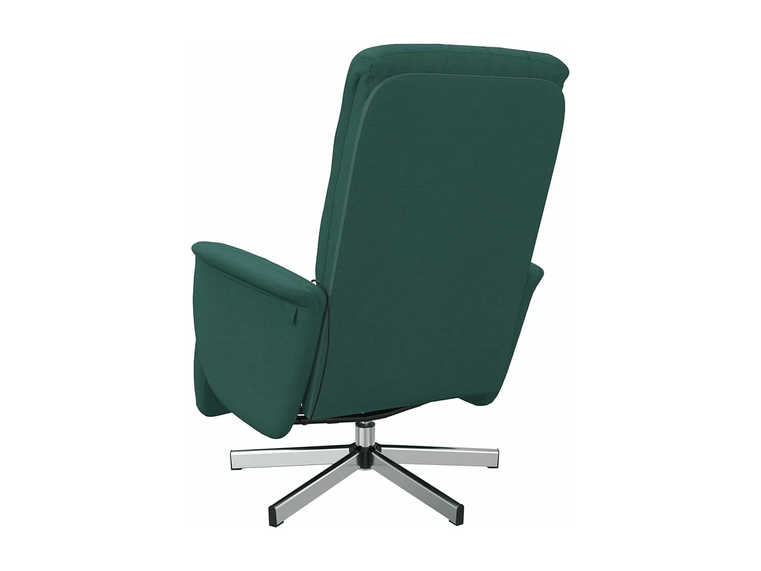 Fauteuil inclinable de massage et repose-pieds vert foncé tissu REO89833