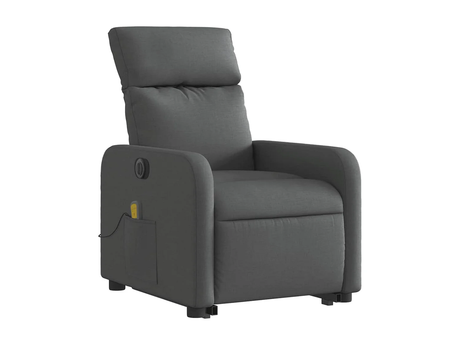 Fauteuil inclinable de massage électrique Gris foncé Tissu REO29511