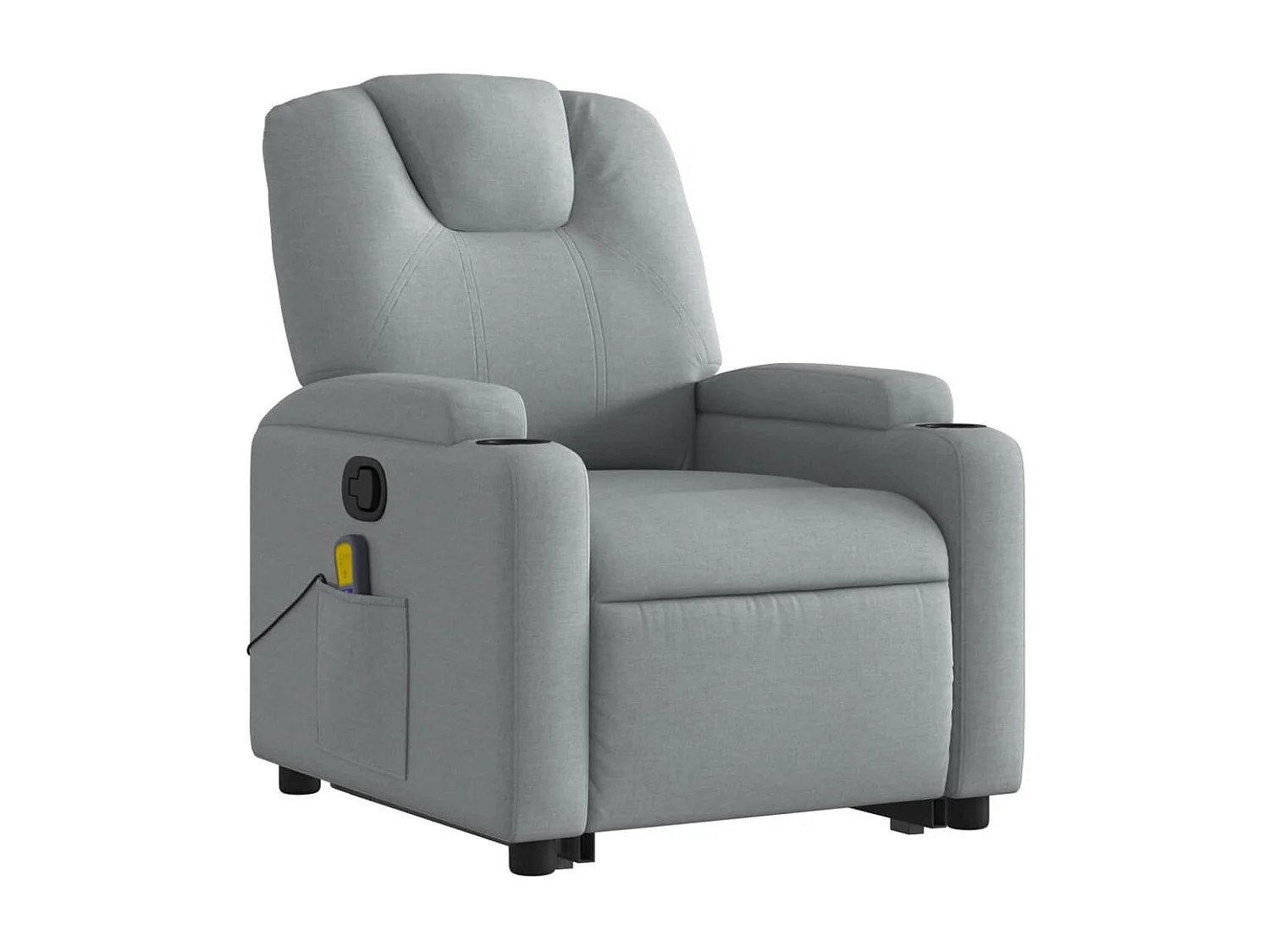 Fauteuil de massage inclinable Gris clair Tissu REO75781