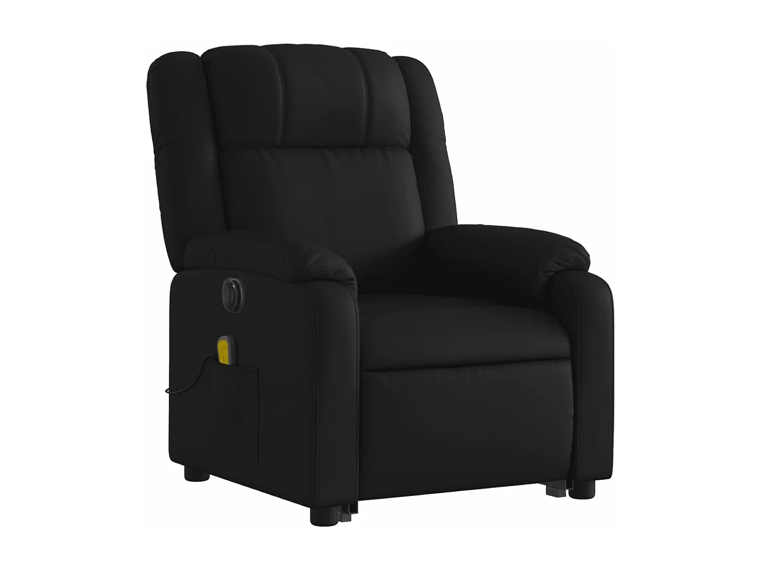 Sillón de masaje elevable eléctrico cuero sintético negro YOE40698