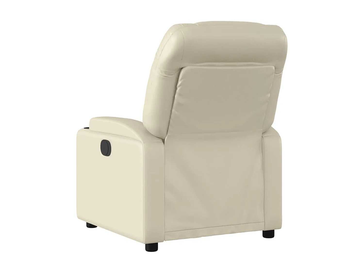 Sillón de masaje reclinable eléctrico cuero sintético crema YOE70231