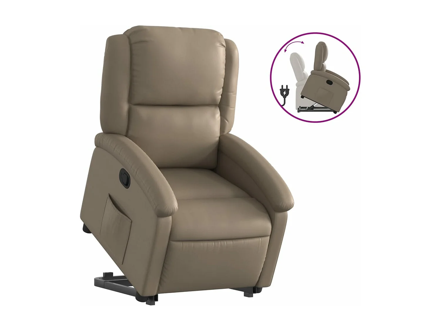 Fauteuil inclinable Cappuccino Similicuir REO42319