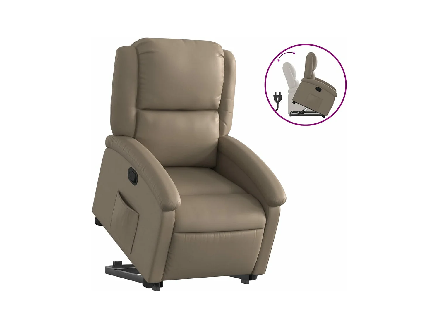 Fauteuil inclinable Cappuccino Similicuir REO42319