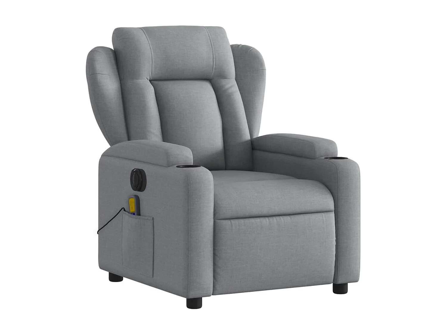 Sillón reclinable de masaje eléctrico tela gris claro YOE50113