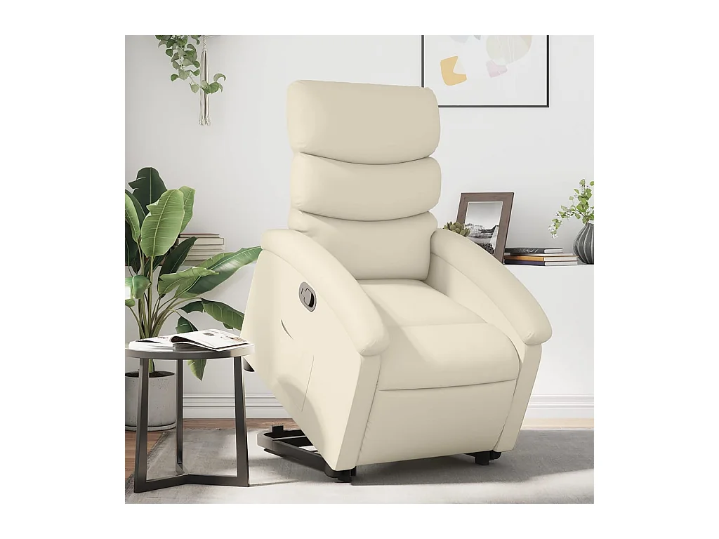 Fauteuil inclinable Crème Similicuir REO20954