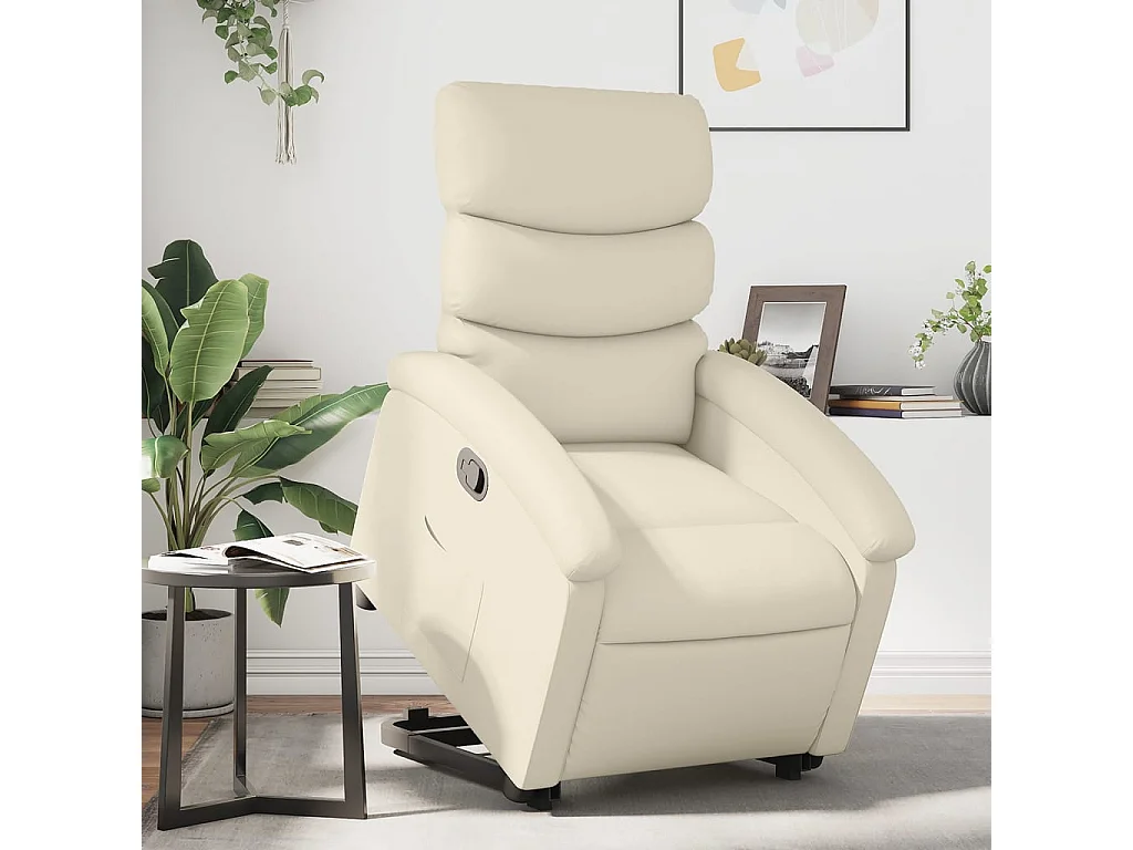 Fauteuil inclinable Crème Similicuir REO20954