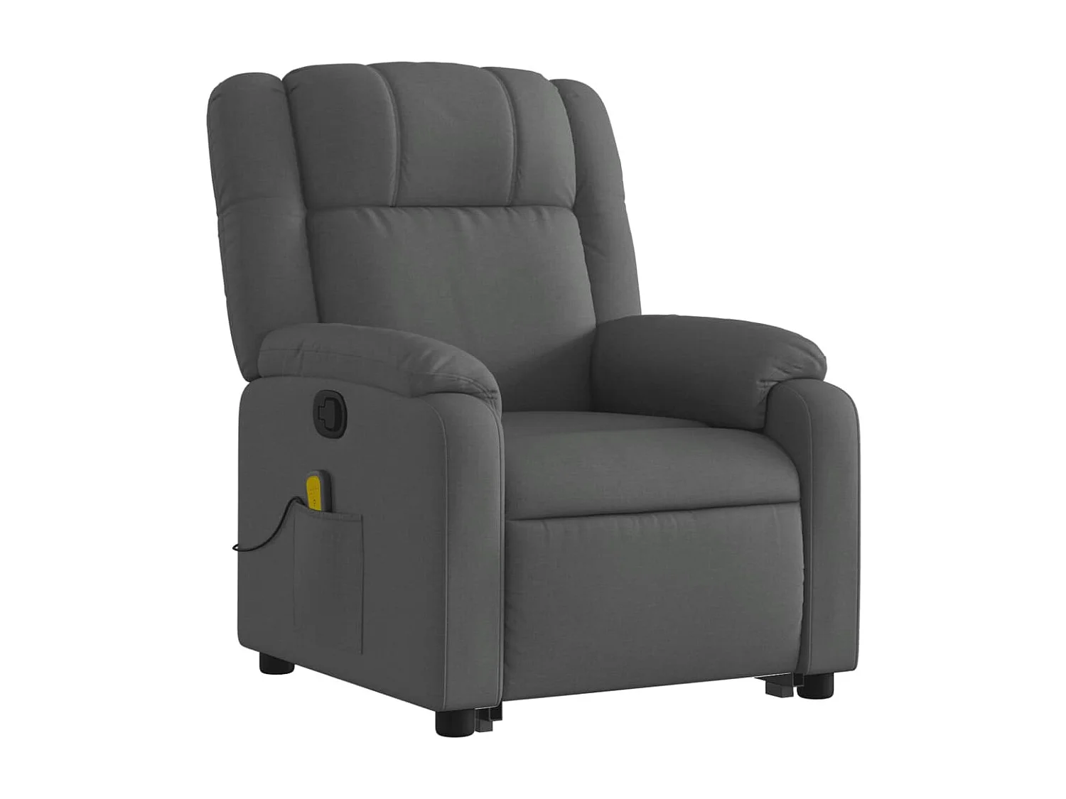 Fauteuil de massage inclinable Gris foncé Tissu REO96383