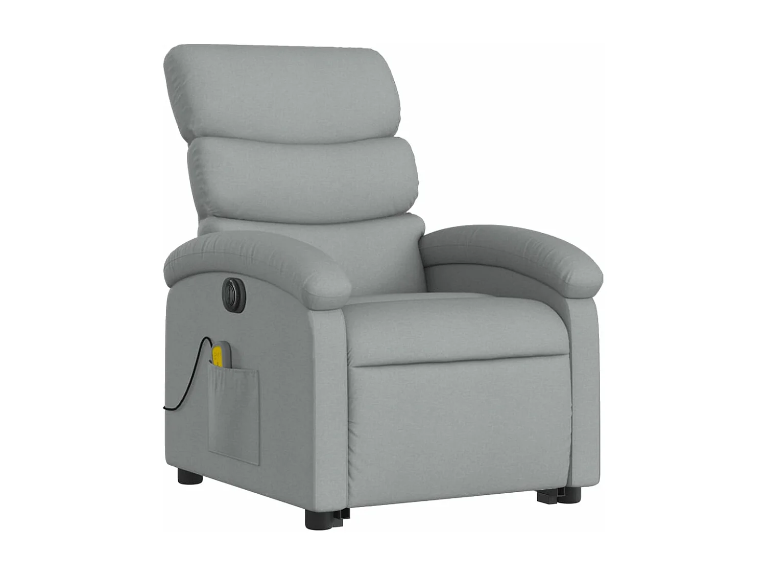 Fauteuil inclinable de massage électrique Gris clair Tissu REO70942