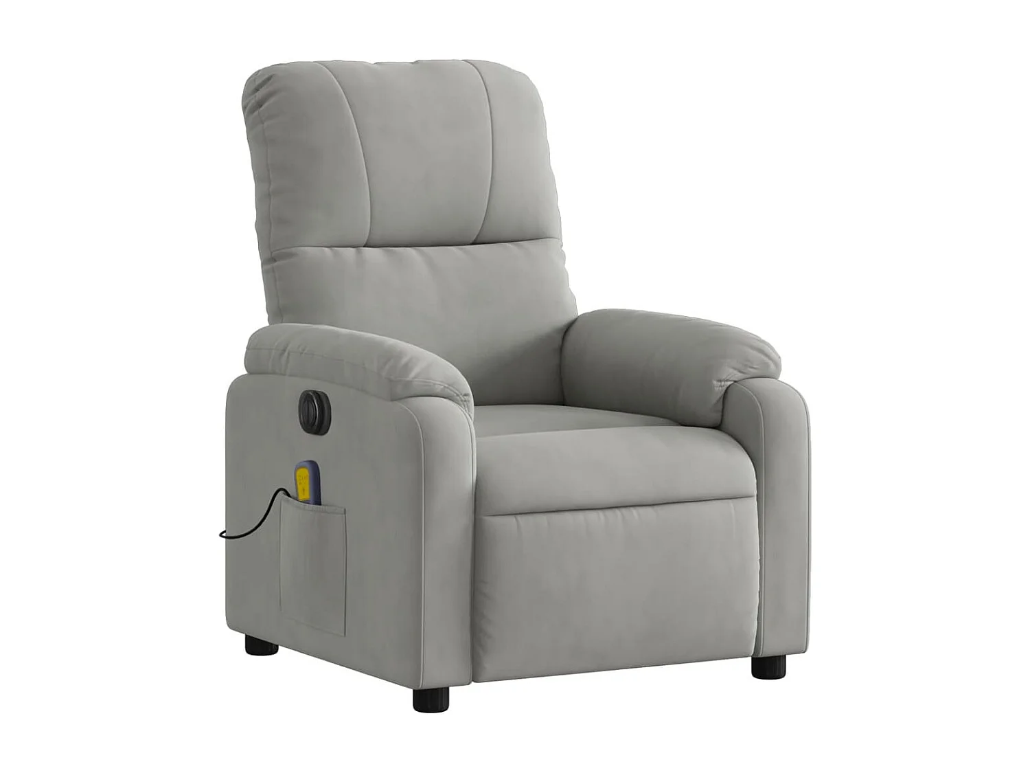 Fauteuil inclinable de massage électrique gris clair REO73969