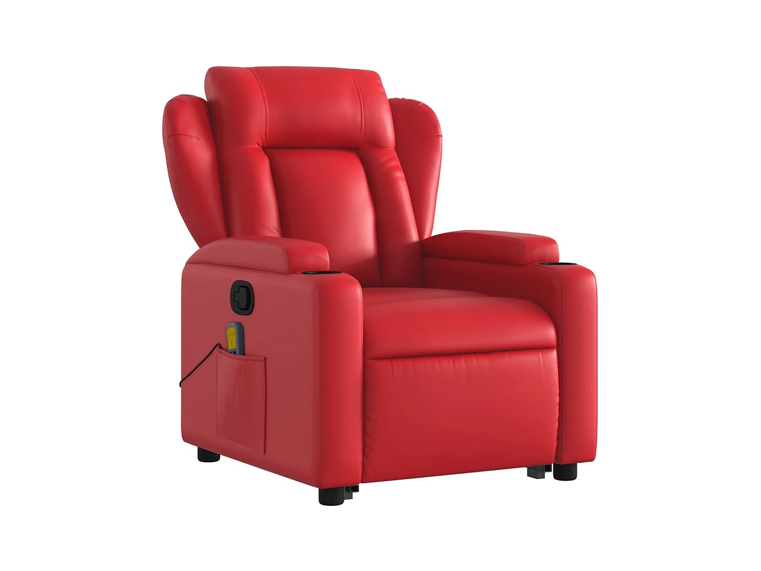 Fauteuil inclinable de massage Rouge Similicuir REO24396