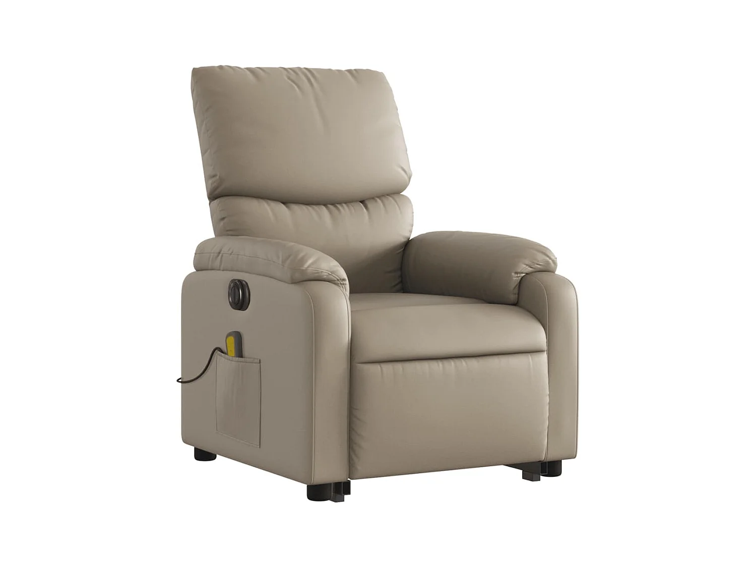 Fauteuil inclinable de massage électrique cappuccino similicuir REO62207