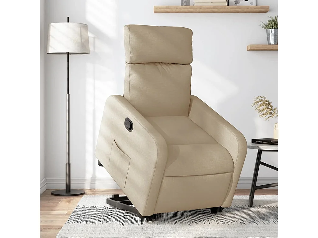 Fauteuil inclinable Crème Tissu REO15994