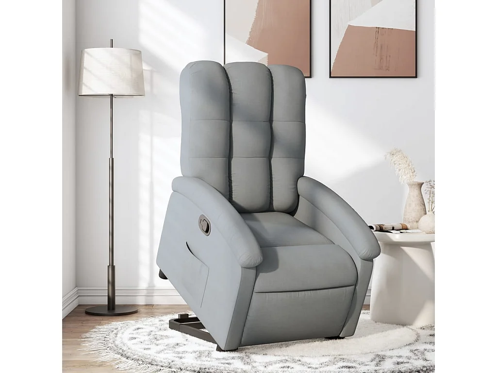 Fauteuil inclinable Gris clair Tissu REO78538