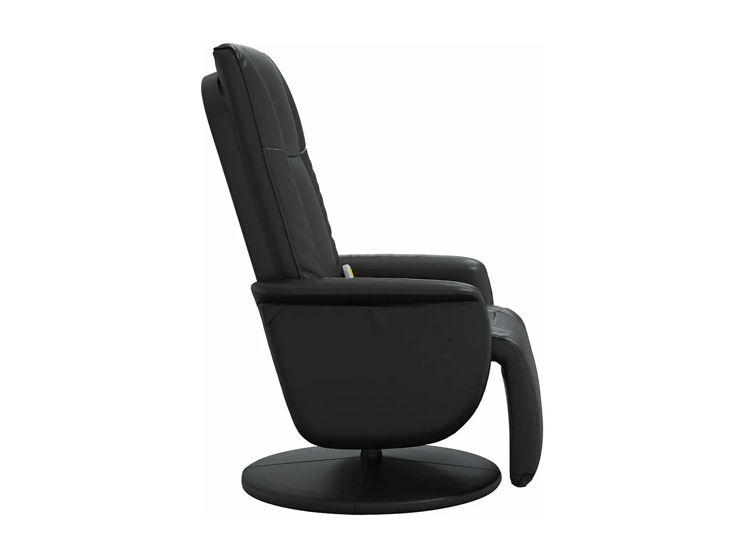 Sillón reclinable masaje con reposapiés cuero sintético negro YOE81690