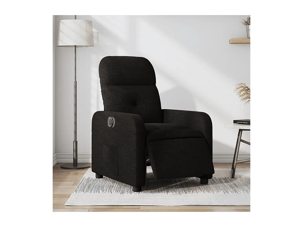 Fauteuil inclinable électrique Noir Tissu REO50317