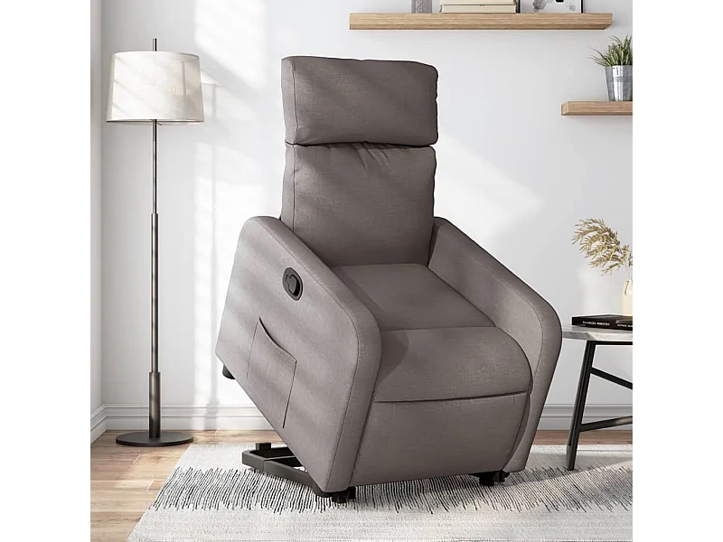 Relaxsessel | Fernsehsessel mit Aufstehhilfe Taupe Stoff -gkd872652