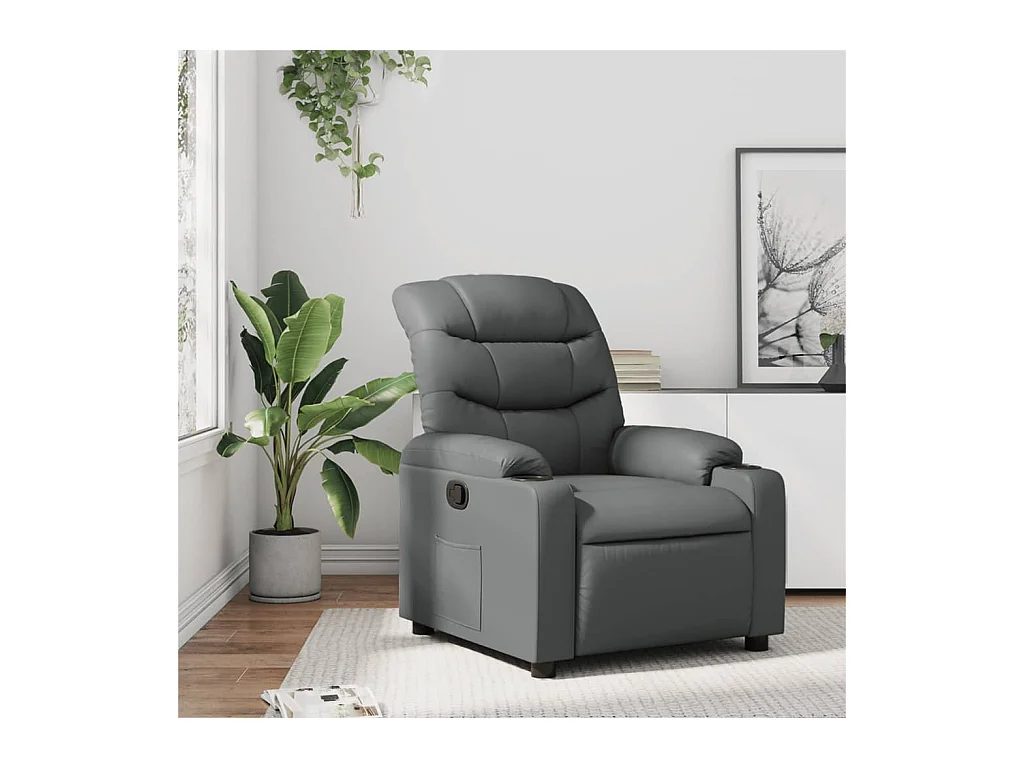 Fauteuil inclinable Gris Similicuir REO54776