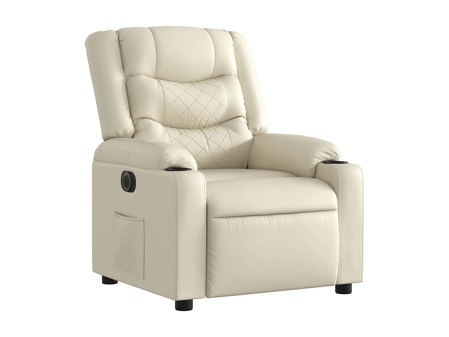 Fauteuil inclinable électrique Crème Similicuir REO23854