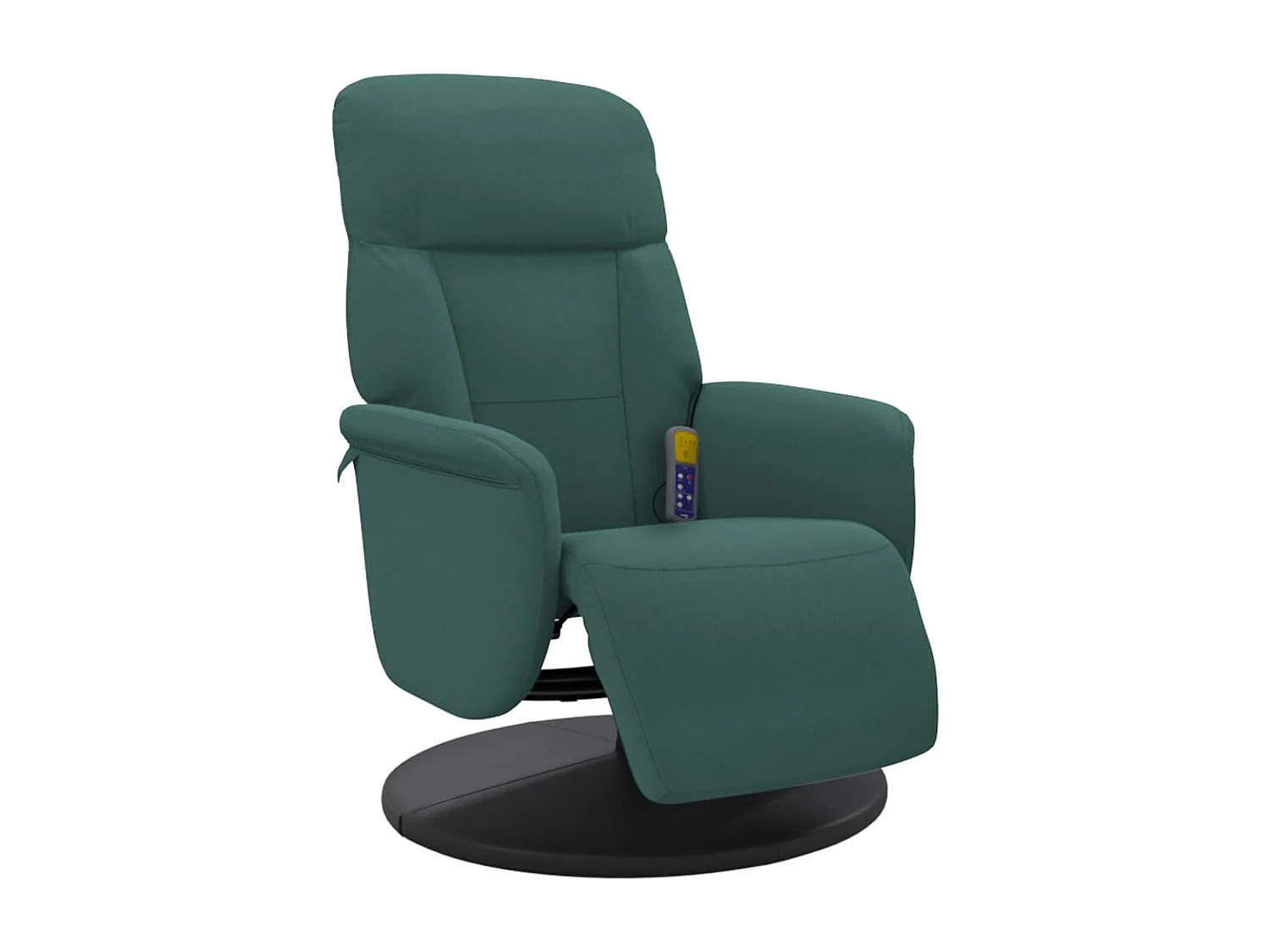 Sillón reclinable masaje con reposapiés terciopelo verde oscuro YOE77781