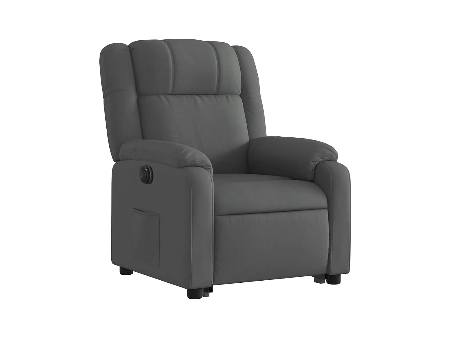 Fauteuil inclinable électrique gris foncé tissu REO12622