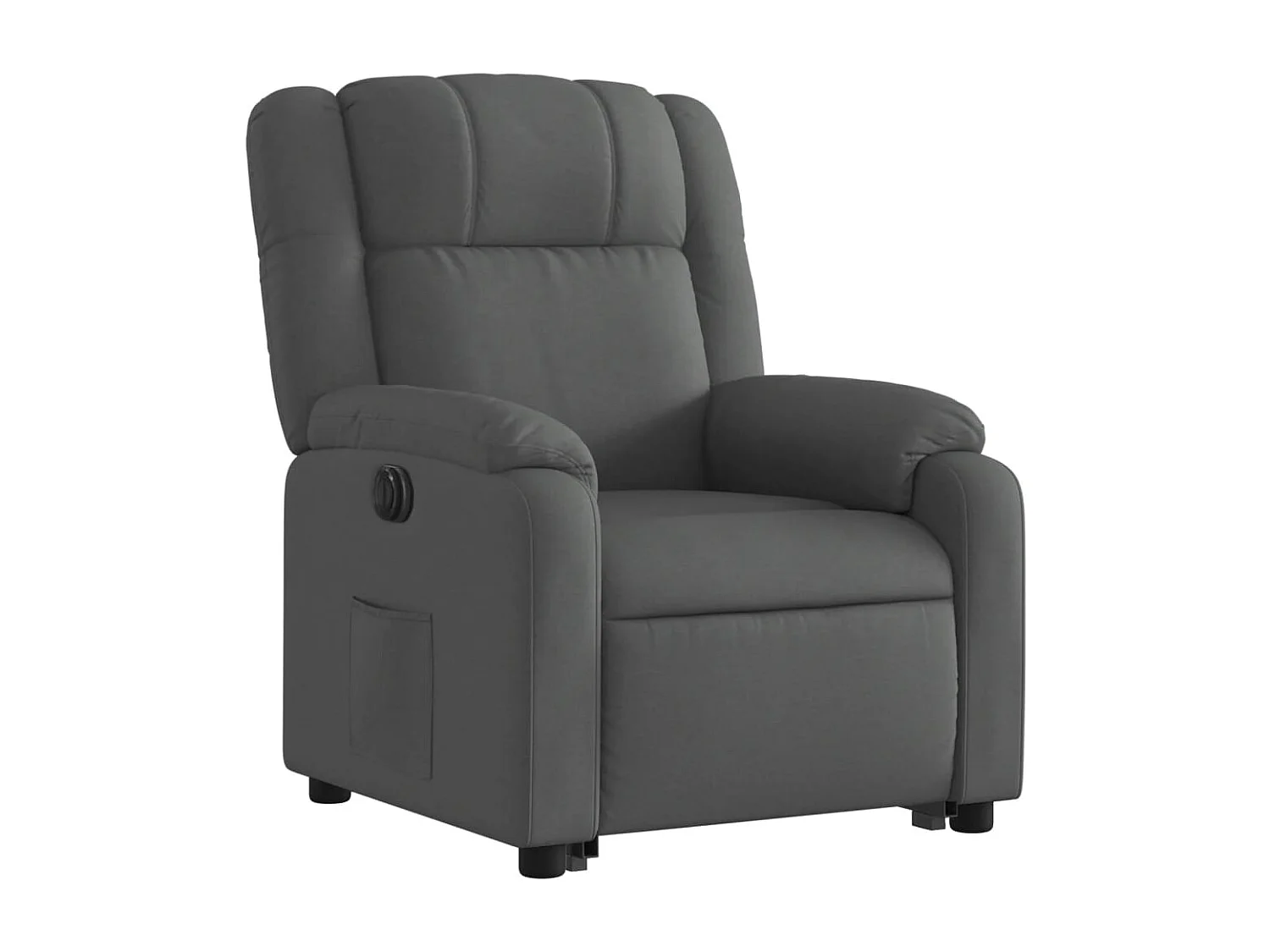 Fauteuil inclinable électrique gris foncé tissu REO12622
