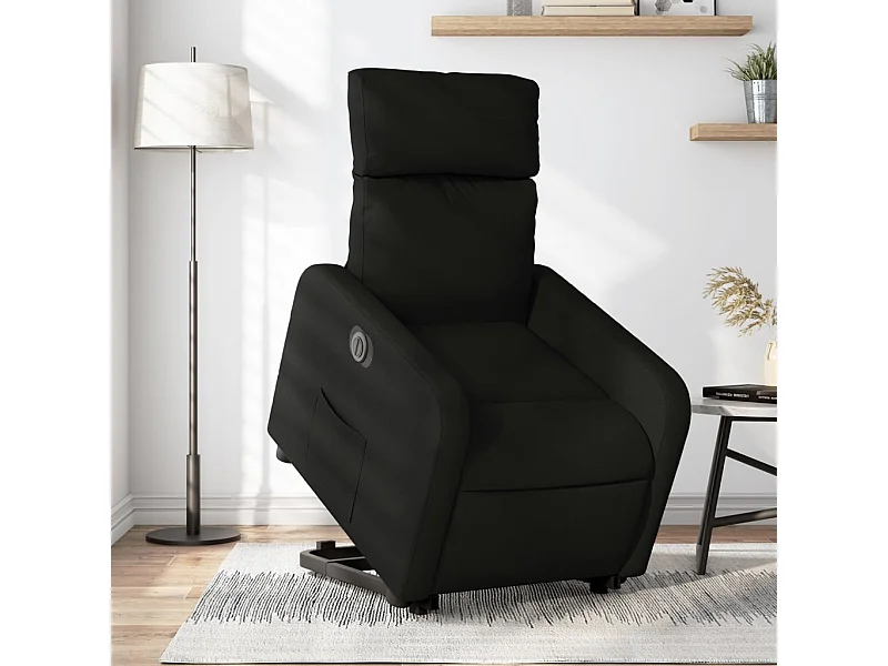 Fauteuil inclinable électrique noir tissu REO64250