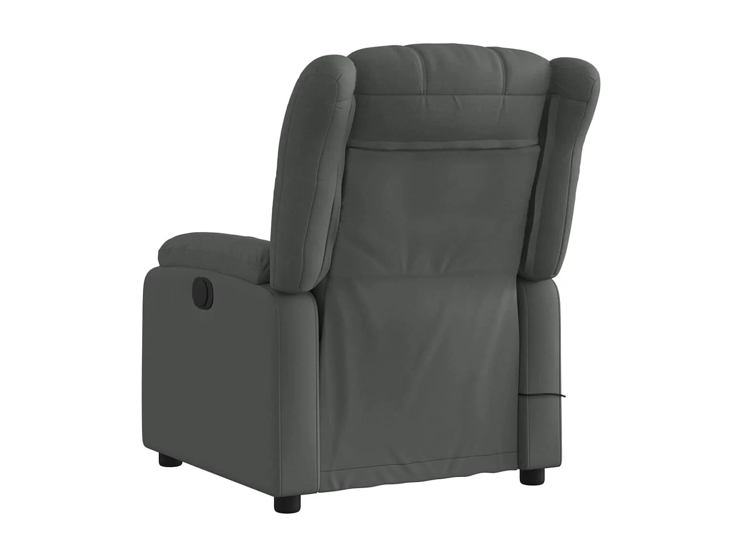 Fauteuil inclinable de massage électrique gris foncé tissu REO70236