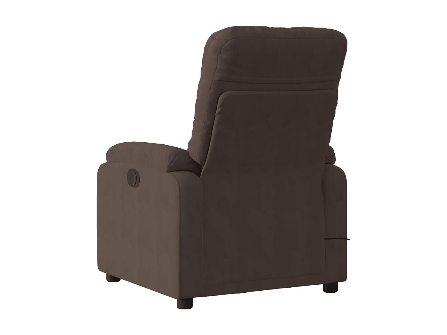 Fauteuil inclinable de massage marron tissu microfibre REO10069