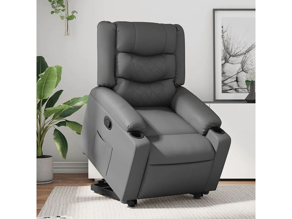 Fauteuil inclinable Gris Similicuir REO90151