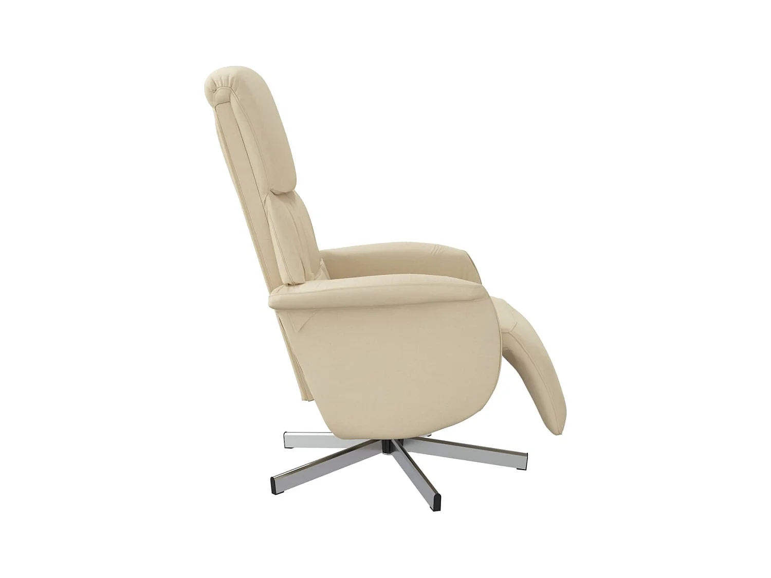 Relaxsessel | Fernsehsessel mit Fußteil Creme Stoff -gkd707941