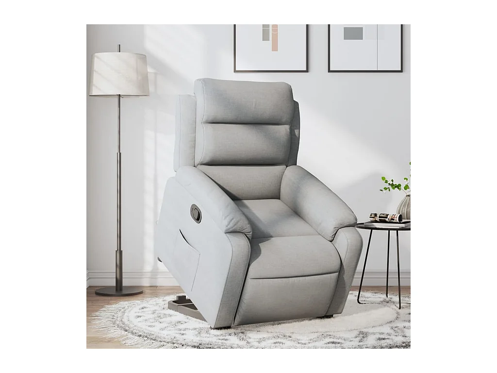 Fauteuil inclinable Gris clair Tissu REO98167