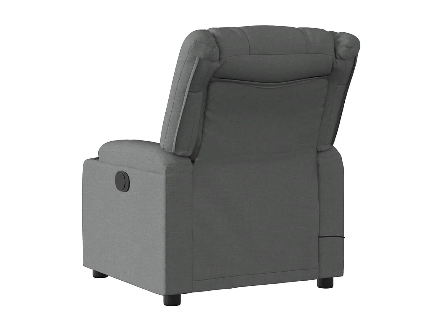 Sillón reclinable de masaje eléctrico tela gris oscuro YOE42596