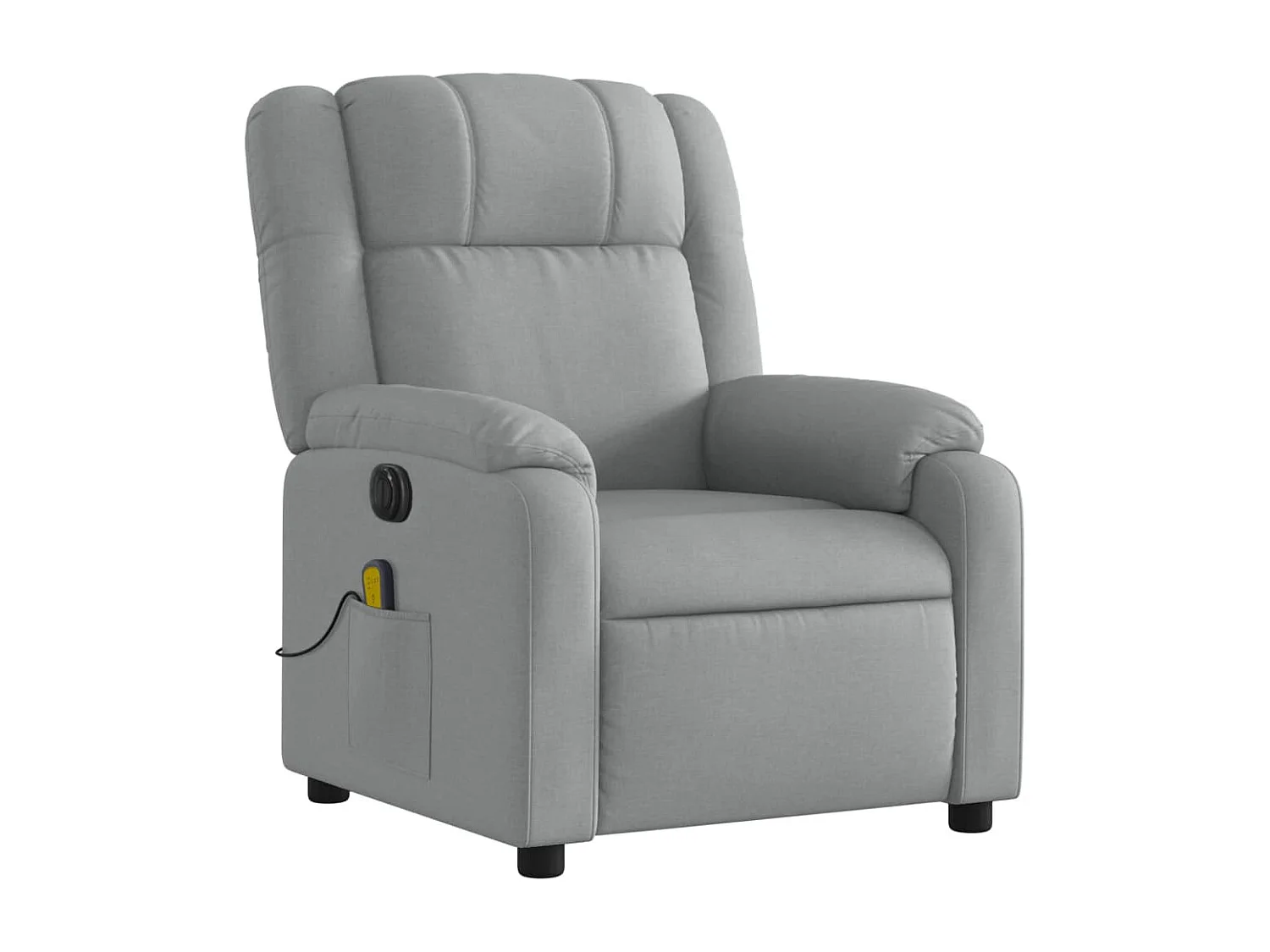 Sillón reclinable de masaje eléctrico tela gris claro YOE57890