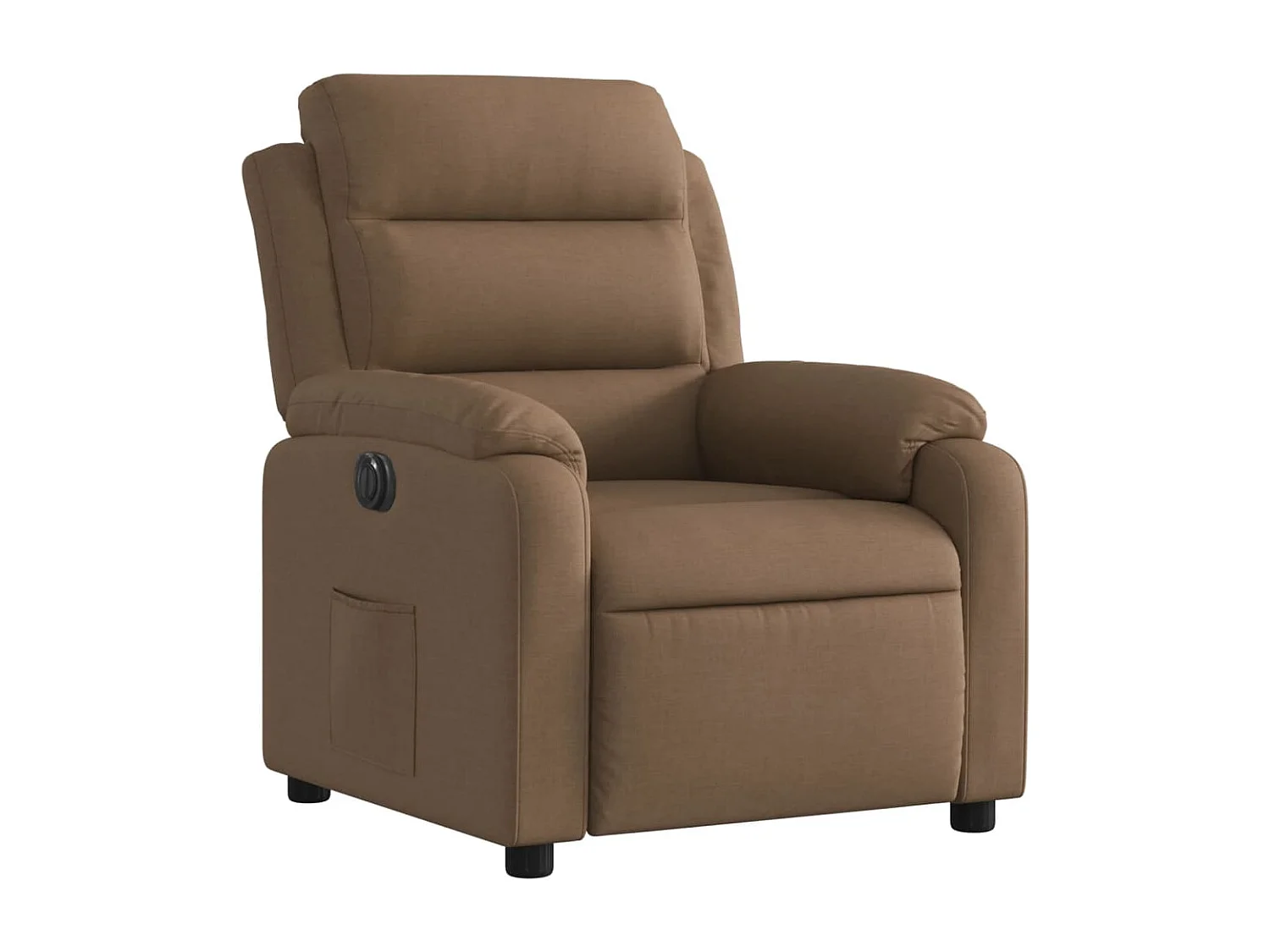 Sillón reclinable eléctrico de tela marrón YOE60355