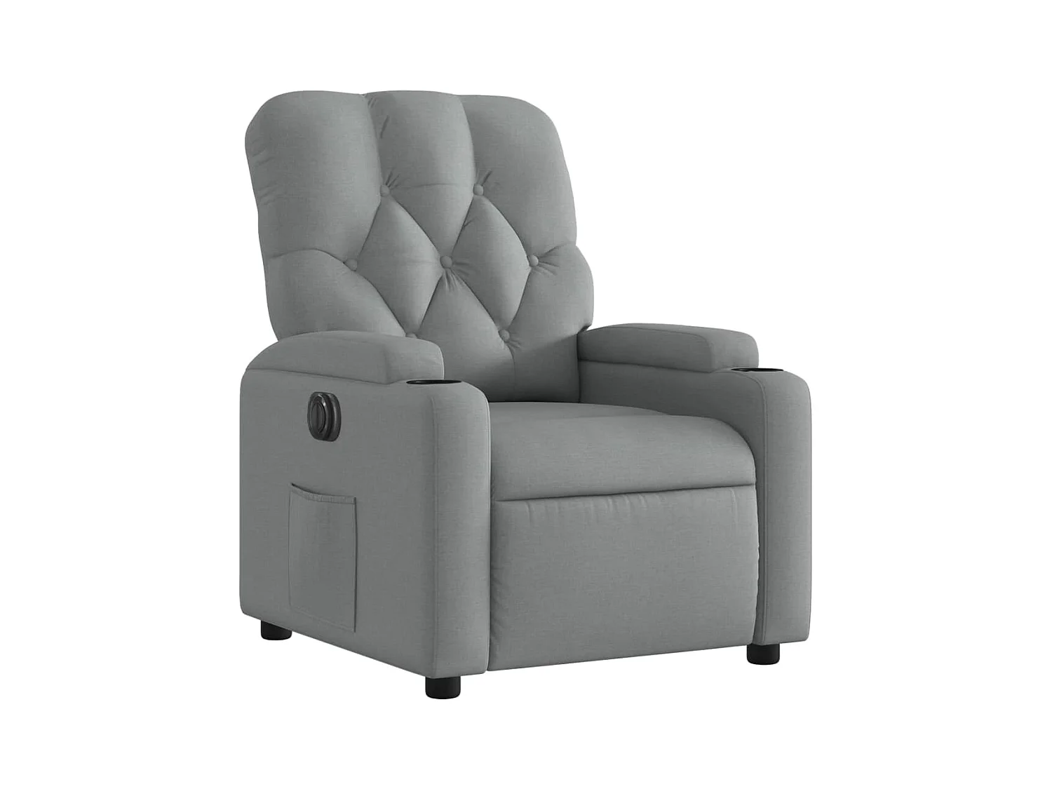Relaxsessel Elektrisch | Fernsehsessel Hellgrau Stoff -gkd659930
