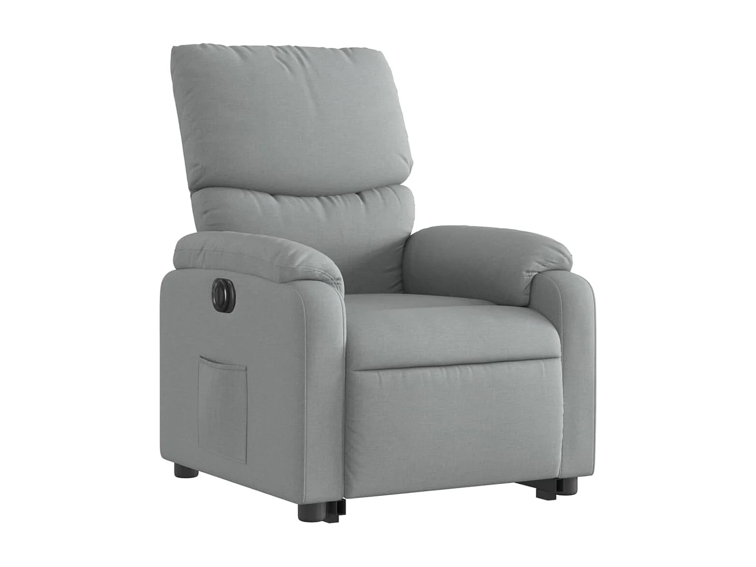 Fauteuil inclinable électrique gris clair tissu REO88361