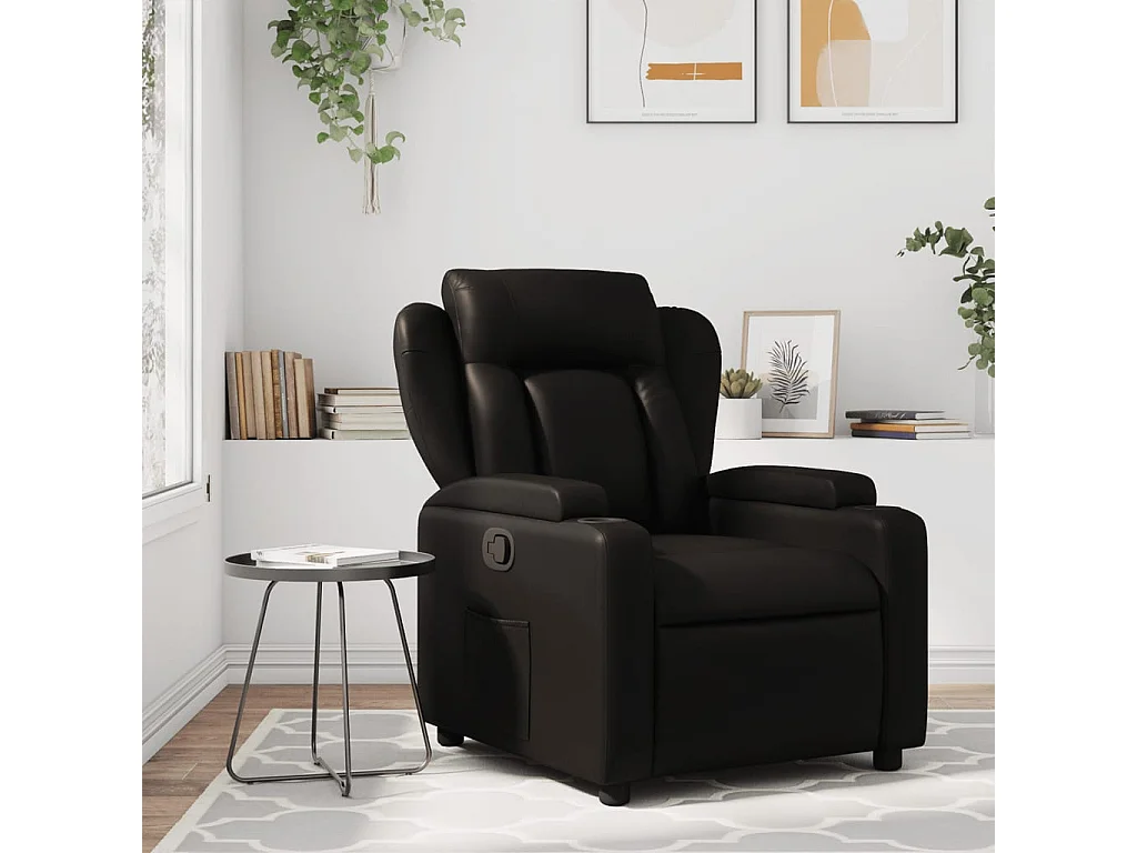 Fauteuil inclinable Noir Similicuir REO99132