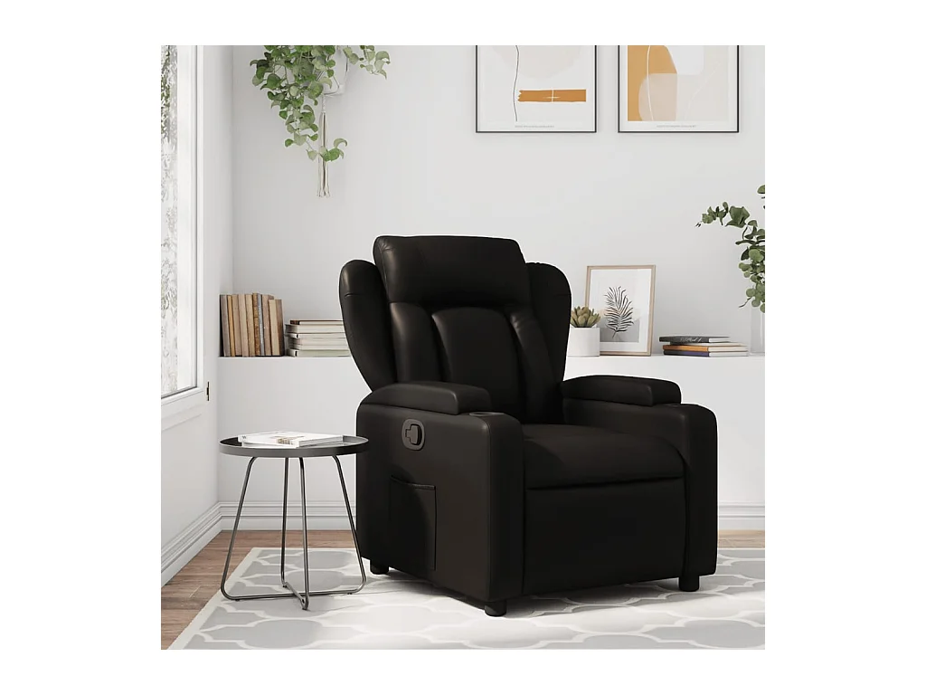 Fauteuil inclinable Noir Similicuir REO99132