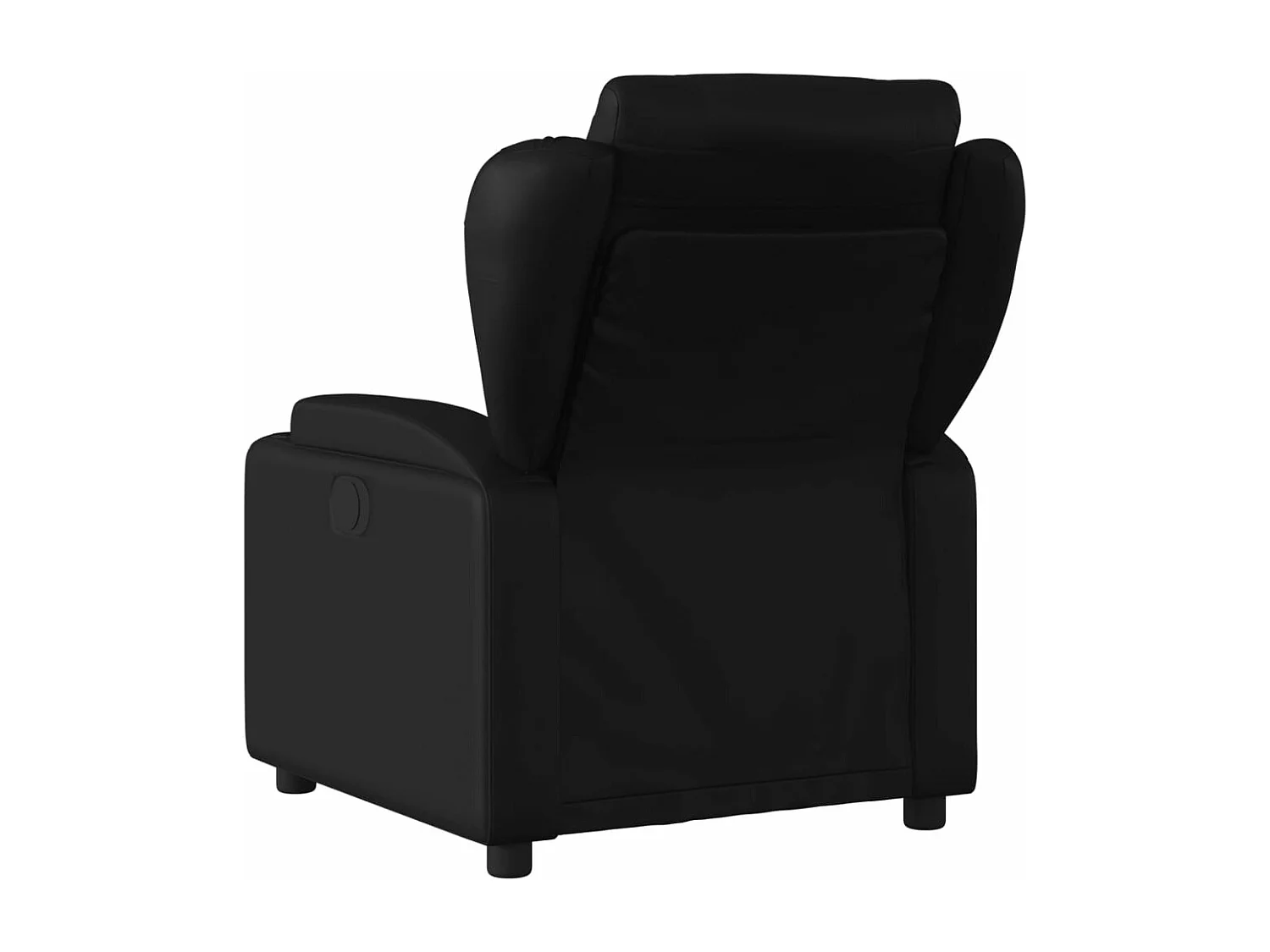 Sillón reclinable de cuero sintético negro YOE30930