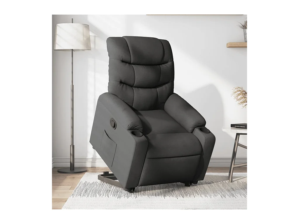 Fauteuil inclinable Gris foncé Tissu REO46923
