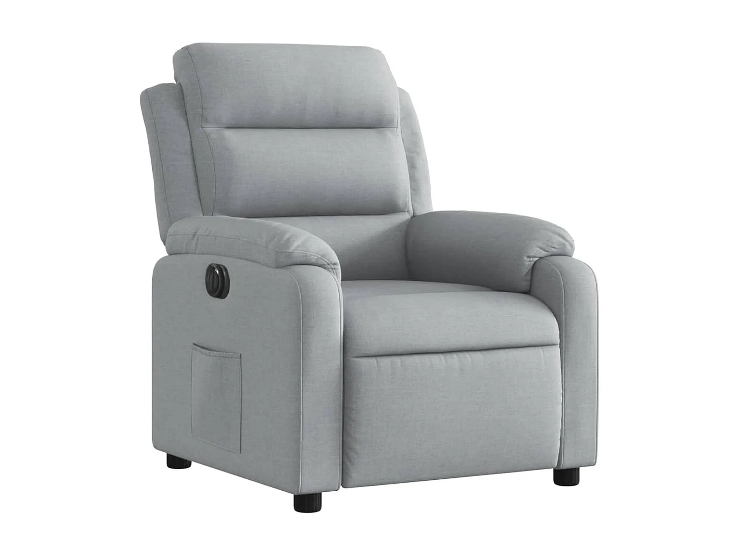 Fauteuil inclinable électrique Gris clair Tissu REO72302