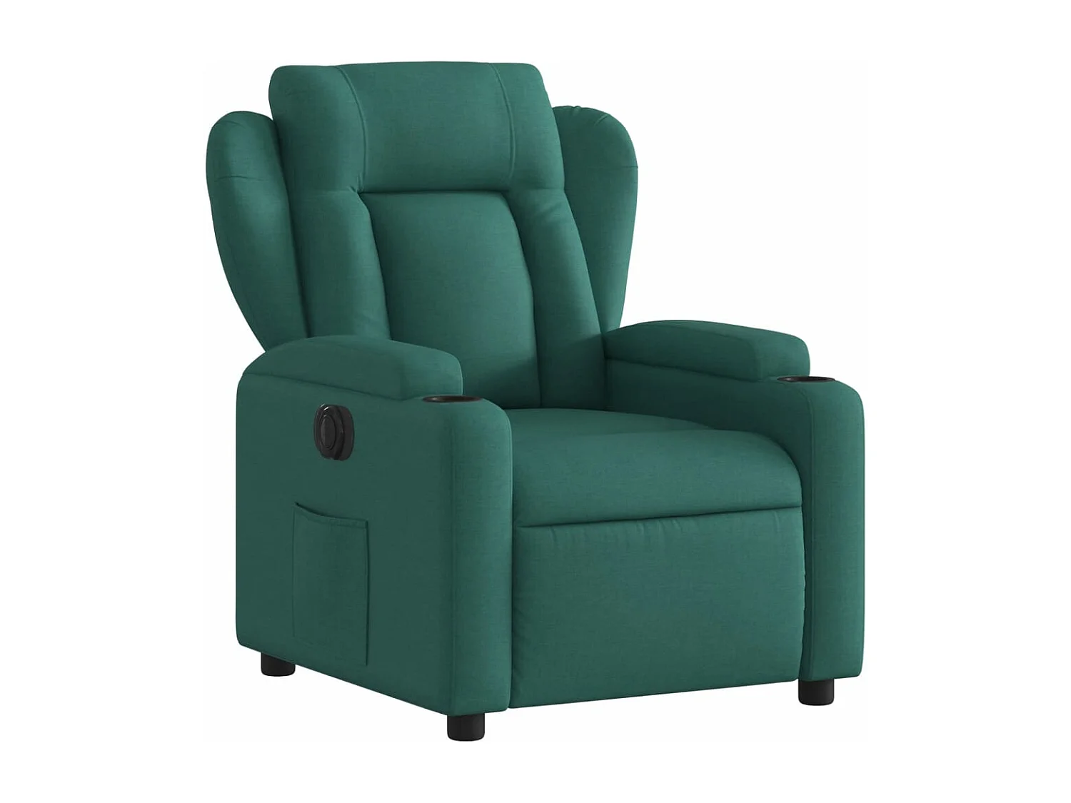 Sillón reclinable eléctrico tela verde oscuro YOE33557